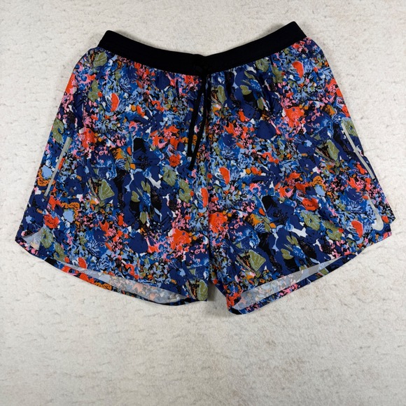 Nike Pants - Nike Dri-FIT Womens XXL Running Shorts Abstract Floral Blue Orange 4.5 Inseam